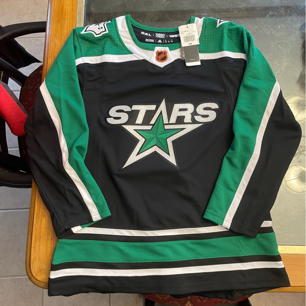 ADIDAS DALLAS STARS BLACK 2022 REVERSE RETRO HOCKEY JERSEY
